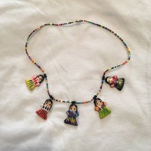 Guatemalan necklace with dolls